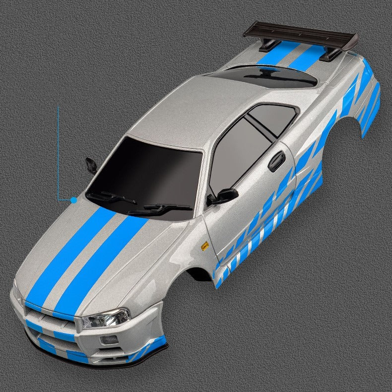 Voiture télécommandée de course à l'échelle 1:18 – Carrosserie métallique