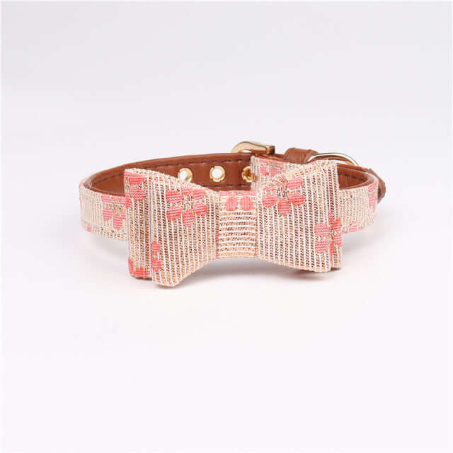 Cute Bowknot Pets Collars with a stylish bow design, perfect for fashionable furry companions.