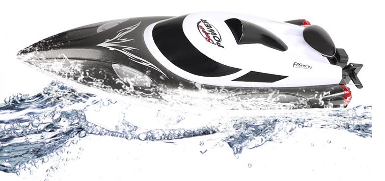 Bateau de course télécommandé électrique avec lumières (grand)