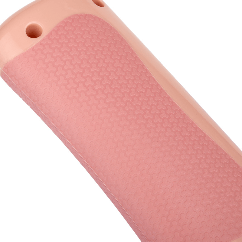 Close-up view of the ergonomic handle of the Pet Grooming Comb for comfortable gripping.