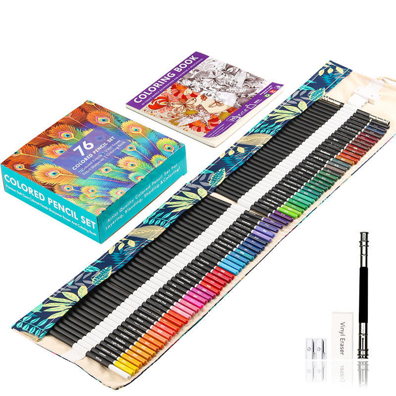 72 Color Lead Pencil set displayed with a vibrant range of colors in an artistic arrangement.