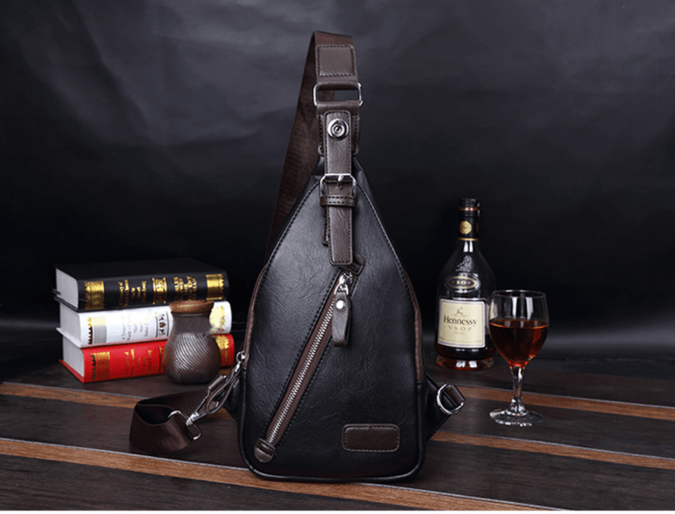 Stylish Chest Bag, Waist Bag, Shoulder Bag, Crossbody Bag made of PU leather, perfect for daily use.