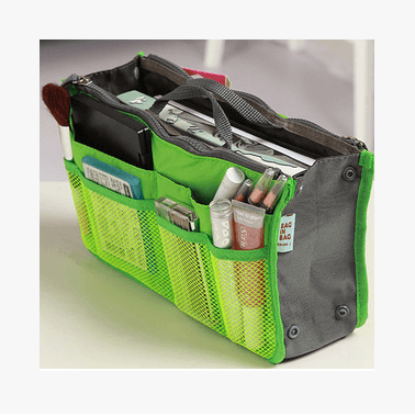 Storage Bag, Inner Bag, Makeup Bag, Organizer Bag with mesh pockets for cosmetics and accessories.