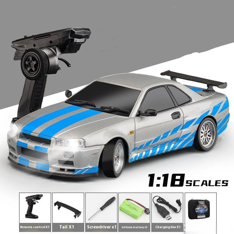 Voiture télécommandée de course à l'échelle 1:18 – Carrosserie métallique