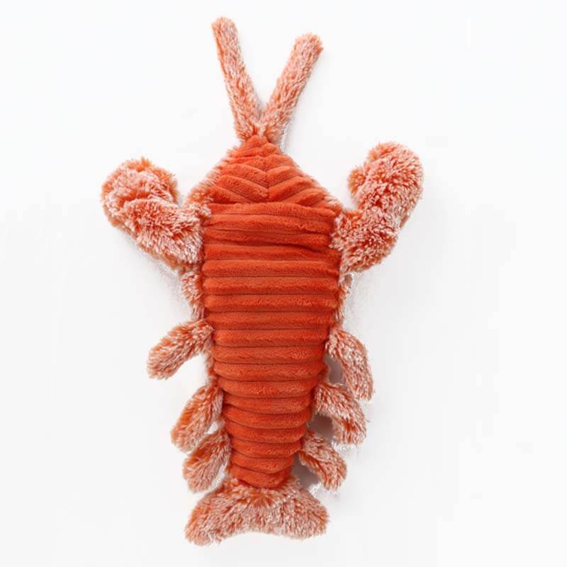 Electric Dancing Lobster Pet Toy in vibrant orange plush design, perfect for entertaining your pet.