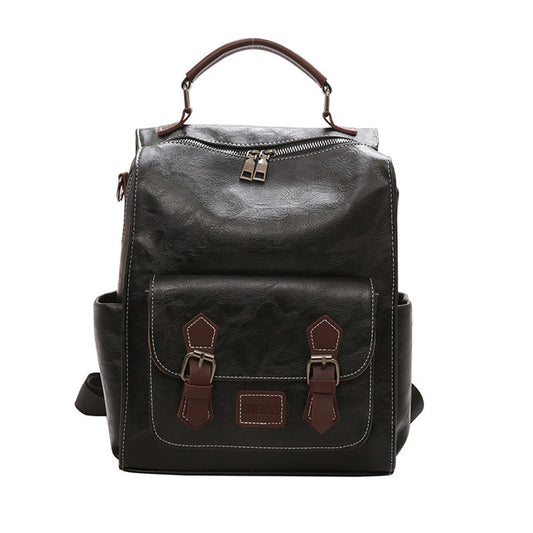 Sac à dos de voyage tendance pour femme en cuir PU de style vintage