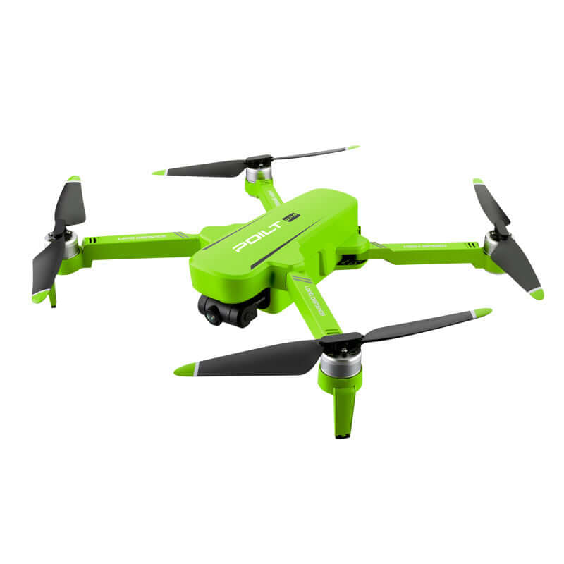 JJRC GPS drone with long battery life in bright green color, featuring four propellers and a sleek design.