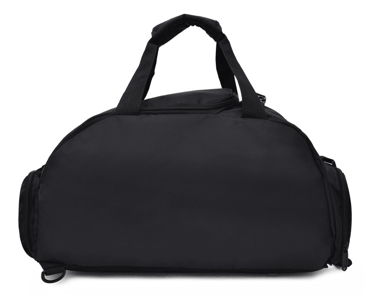 T60 Backpack, Travel Bag, Tote Bag, Gym Bag in sleek black design with sturdy handles.