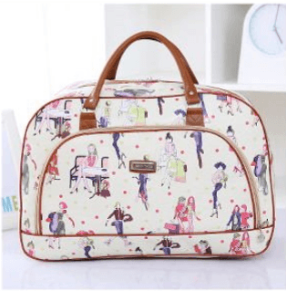 Multifunctional travel storage bag with fashionable design and leather handles for versatile use.