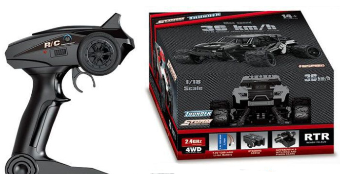 1:18 High-Speed RC Offroadvoertuig met PVC-carrosserie
