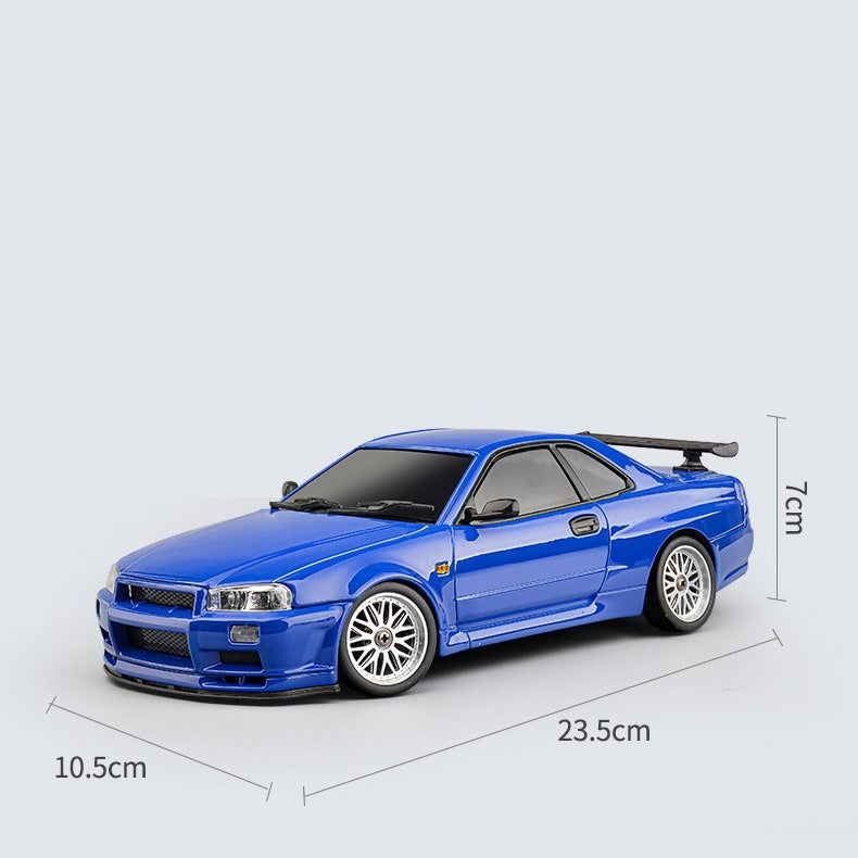 Voiture télécommandée de course à l'échelle 1:18 – Carrosserie métallique