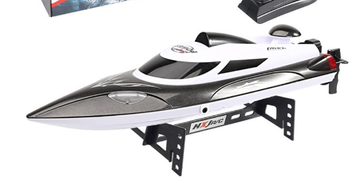 Bateau de course télécommandé électrique avec lumières (grand)