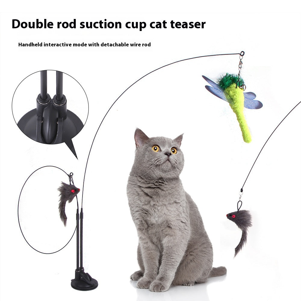 Jouet-appât à ventouse pour chat