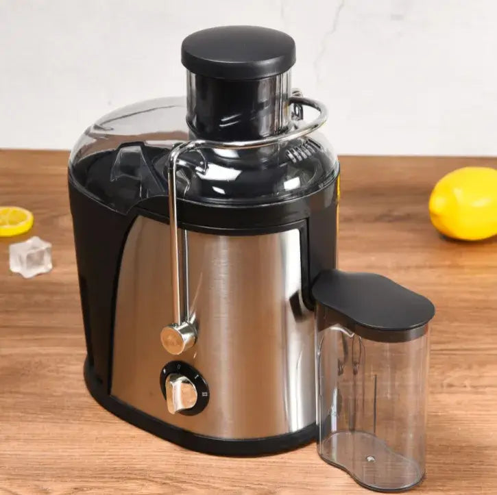 Multi-Function Electric Juicer with sleek design and modern features on a wooden countertop