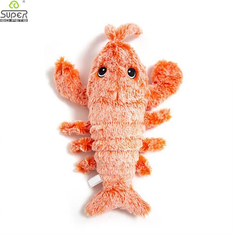 Electric Dancing Lobster Pet Toy in a plush design, perfect for interactive play with pets.