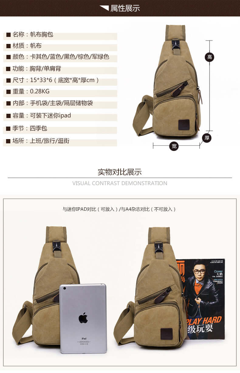 ergonomic cycling chest bag displayed alongside an iPad and magazine, highlighting its stylish design and functionality.