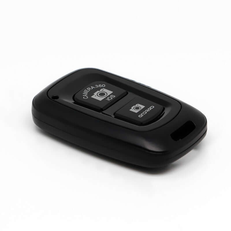 Bluetooth Remote Shutter for iOS and Android Devices - black wireless camera shutter remote